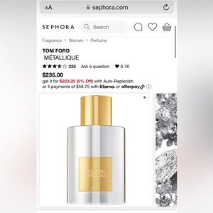 TOM FORD MÉTALLIQUE perfume